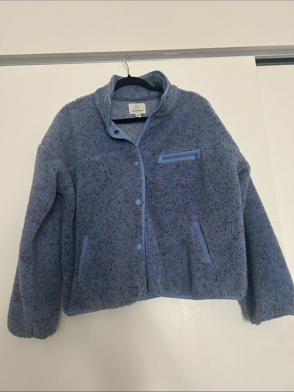 Offline by Aerie Blue/Marled Rainbow Cozy Sherpa Jacket